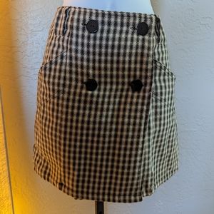 Small plaid tweed style skirt NWT